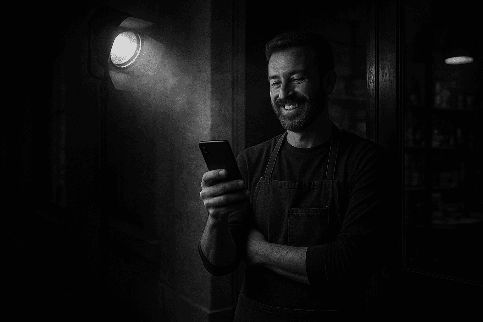 Entrepreneuse souriante utilisant un ordinateur portable pour sa communication digitale