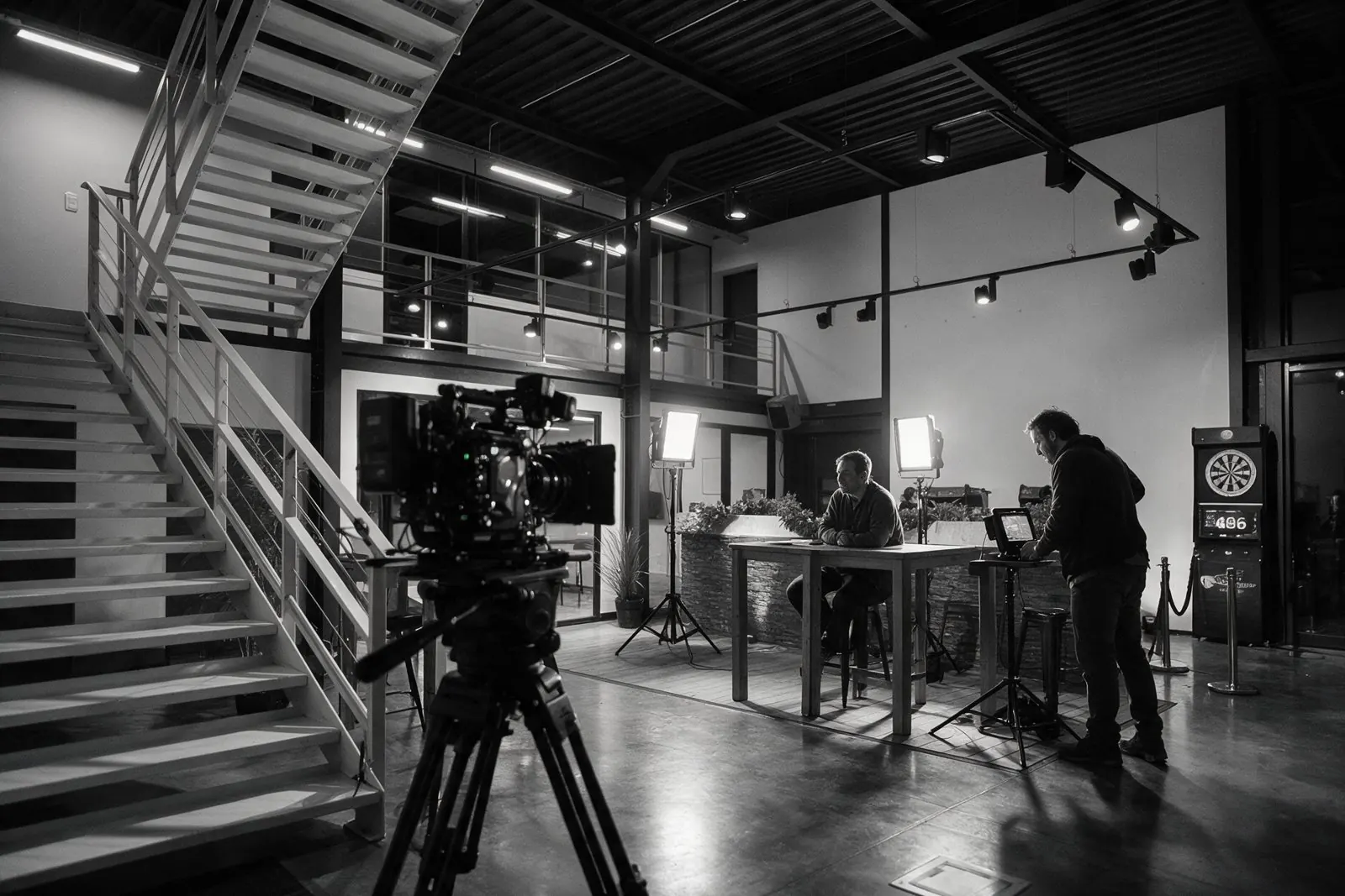 Plateau de tournage de l'agence